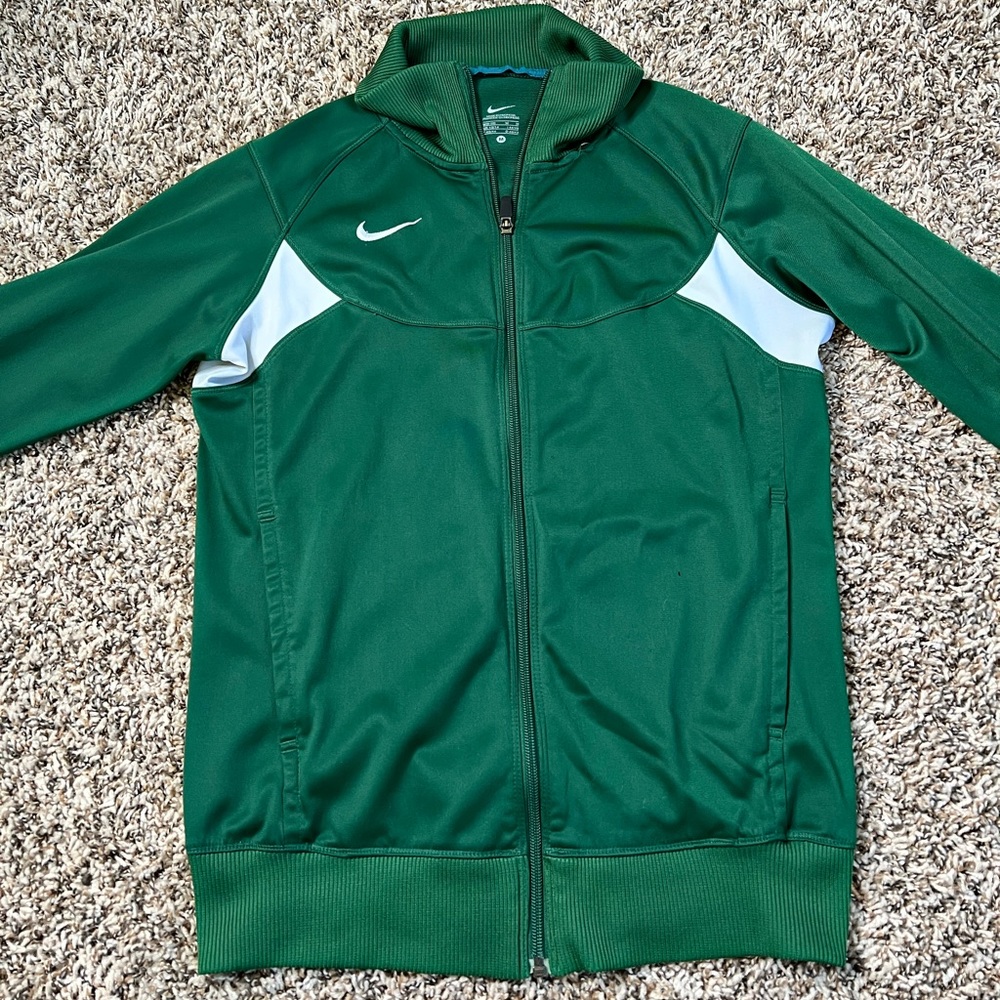 Nike Green and White Lightweight Jacket